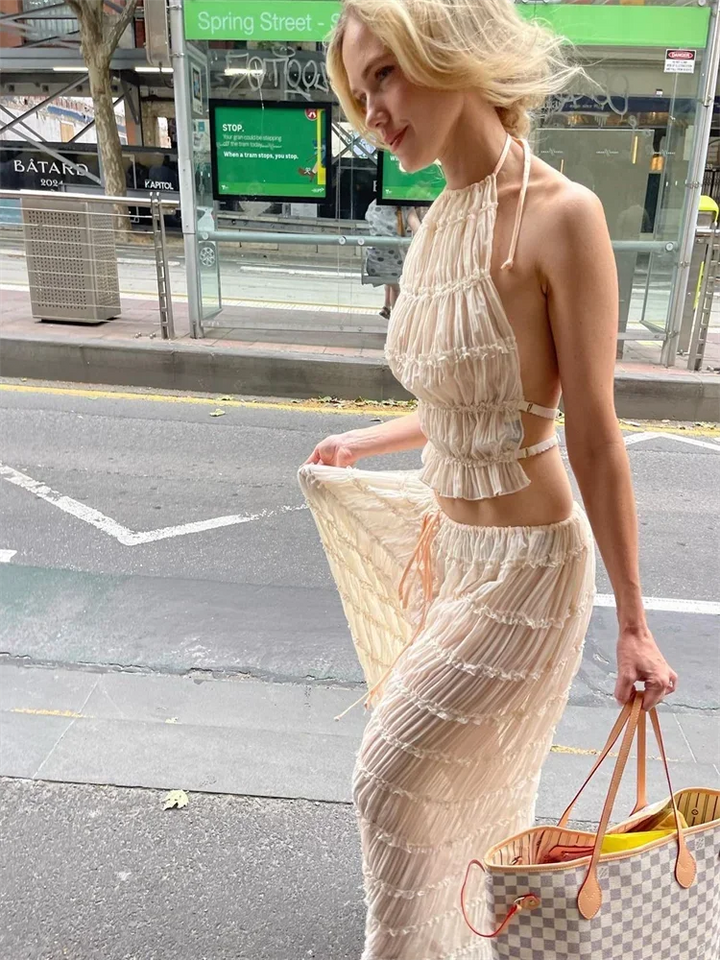 EGDE® | Weiß Elegantes Kleid