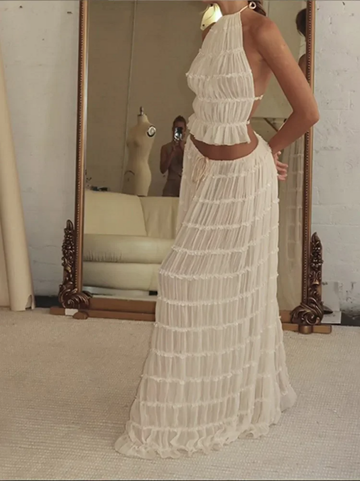 EGDE® | Weiß Elegantes Kleid